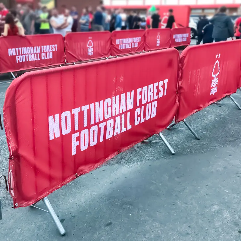 Barrier Stand Metal Barricade Traffic Barrier Spandex Fabric Cover Stretched Cloth Digital Print Logo