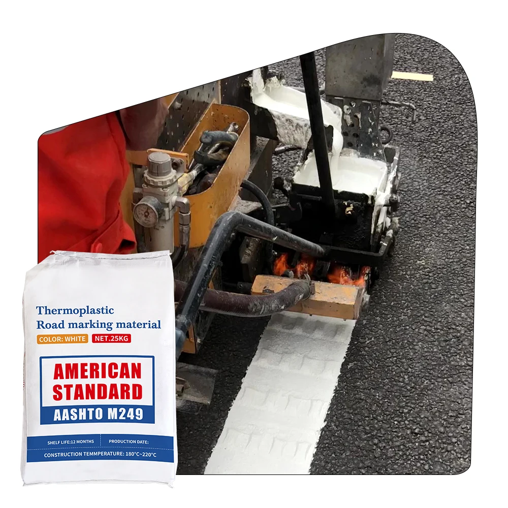 Source factory super stain resistance 10% mixed glass beads thermoplastic reflective road marking paint
