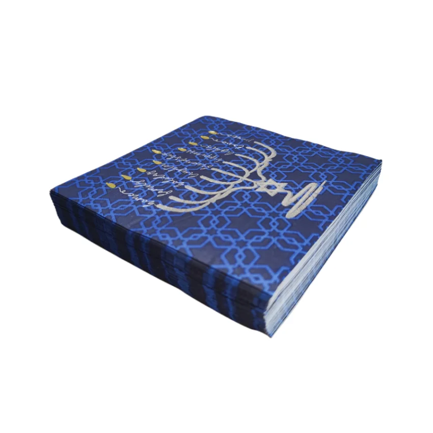 Factory Customized Cocktail Beverage Serviettes Logo Gold Foiled Personalized Paper Napkins