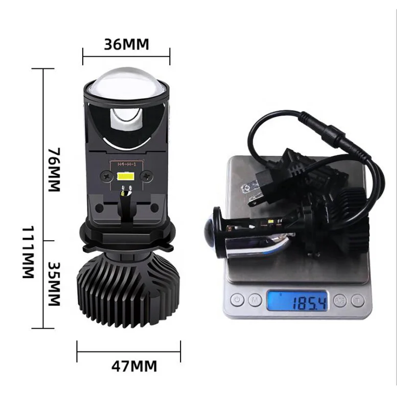 
MACAR Mini Size 14000lm Hi Low Beam Projector lens H4 motorcycle LED Headlight 