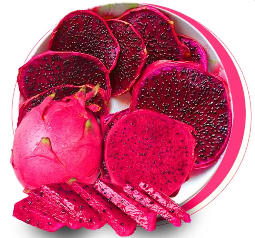 Factory wholesale  Private Label Sliced Dried  Red Dragon Fruit Dry Pitaya fruit slices