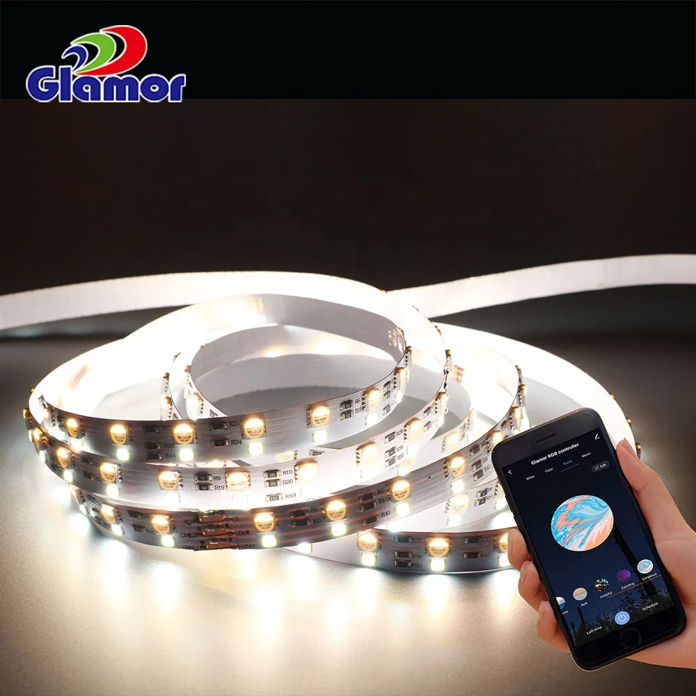 5m 10m 15m Smart Strip Light   WIFI Sequential IP20 IP44 IP65 Dream Color RGBW LED Strip Light with TUYA