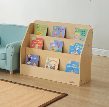 Eibele High Quality Kids Wooden 6-Compartment Shelving Unit Children Wood Cabinet for Daycare Preschool Childcare Kindergarten