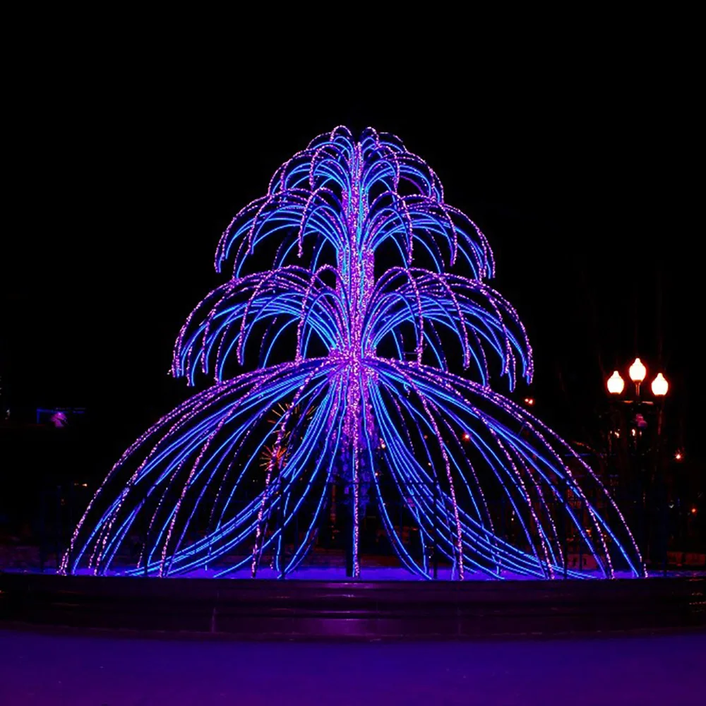 3D colorful Programmable Christmas decoration DMX/TTL pixel RGB motif light fountain