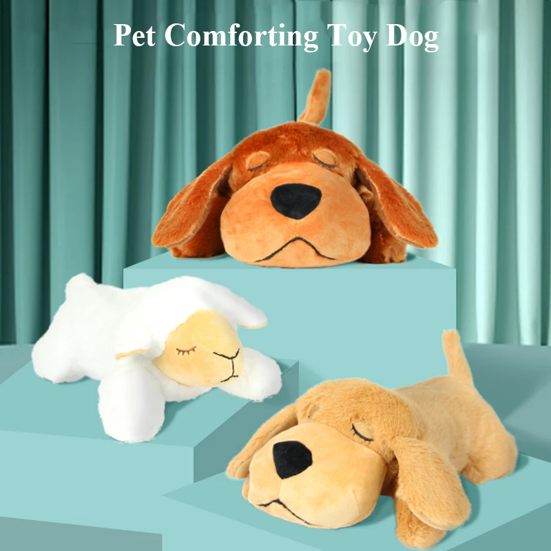 Pet Comfort Toy Dog Anxiety Companion Sleep Simulation Heartbeat Plush Toy