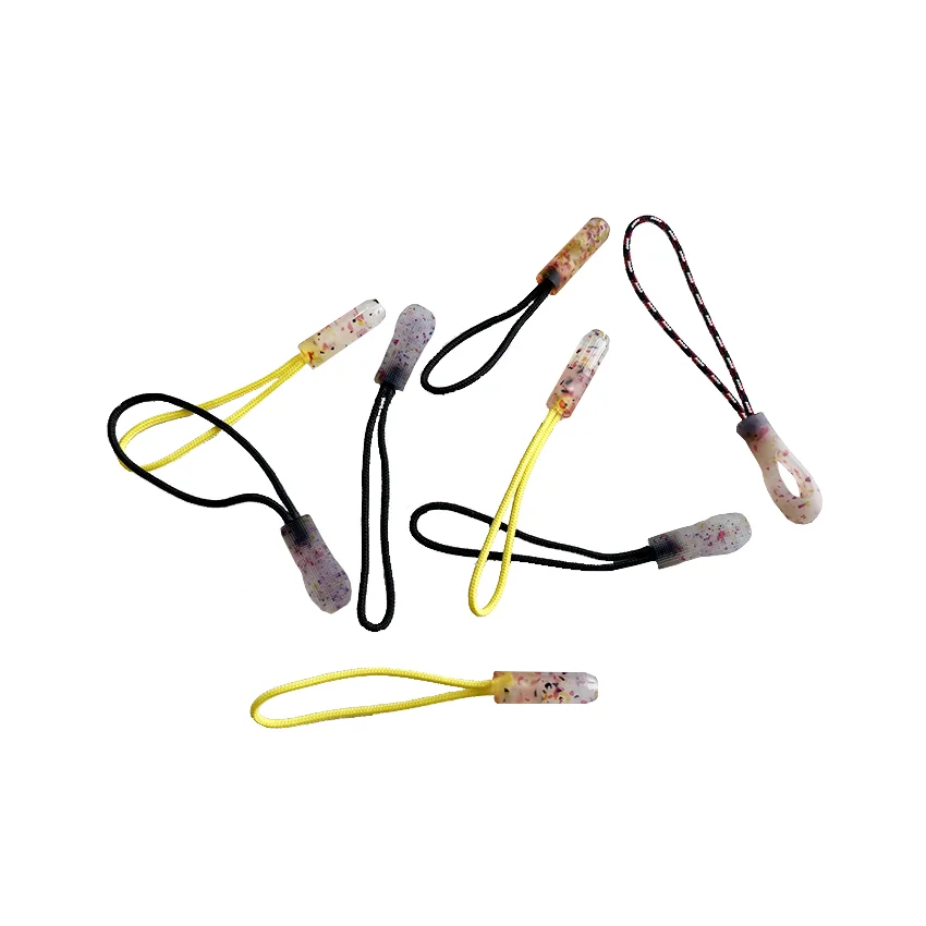 New Design  Eco-Friendly Material Nylon Rope  Multi Color Recycled TPU+PET Clothes Zipper Pullers