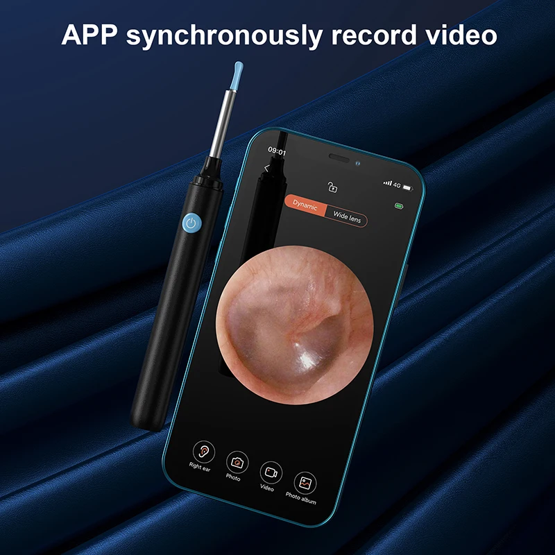 Earwax Cleaner Household 5MP Visual Ear Wax Removal Tool Kit With 6 Ear Spoon Home Use Wireless Endoscope Ear Cleaning Set