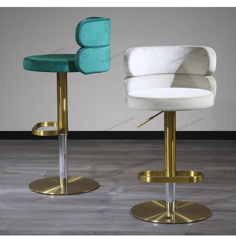 Fashionable stainless steel, bar stools, ktv modern front desk chairs, special prices, customized high
