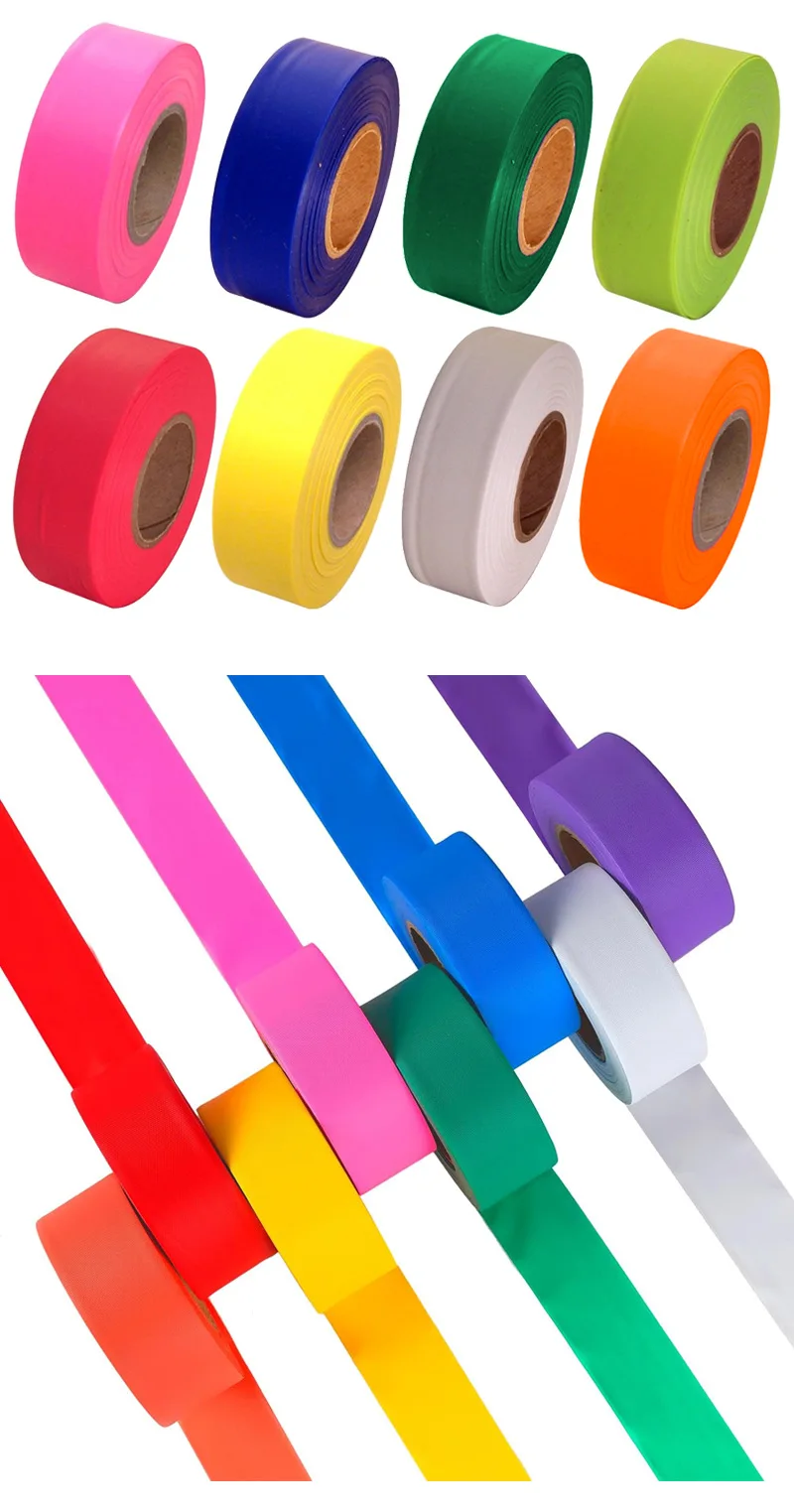 Неклейкая лента для маркировки пластиковой ленты рулон границ и опасных зон