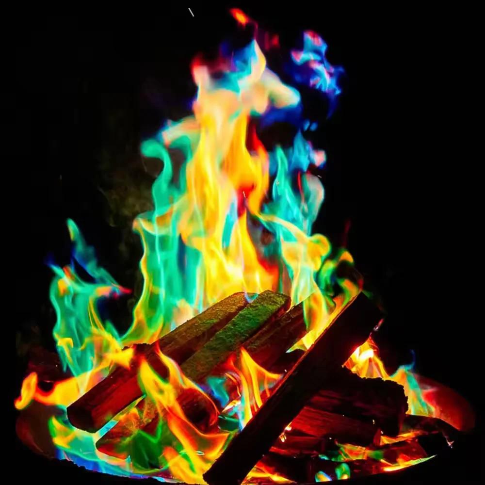 Wholesale professional colorful magic fire factory mystical magical flames for camp trip fire