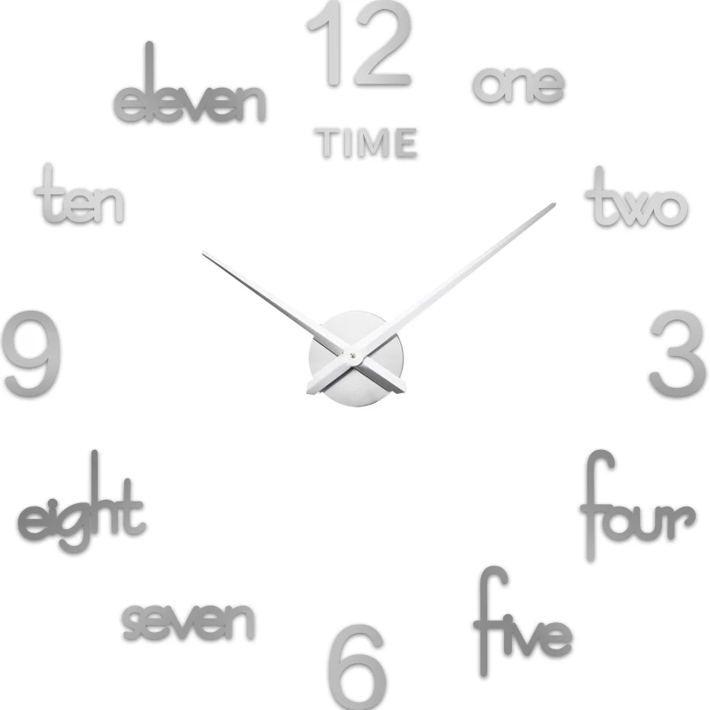 Modern Wall Clock Sticker Fashion Watches 3D Large Sticker Modern Wall Clocks