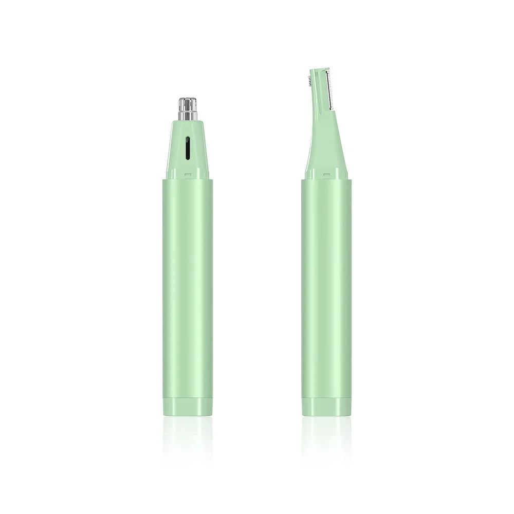 Top Seller Electric Eyebrow Nose Hair Trimmer Lady Facial Hair Remover for Women 2 in 1 Set Rechargeable Battery Ear IPX5 5V 1A