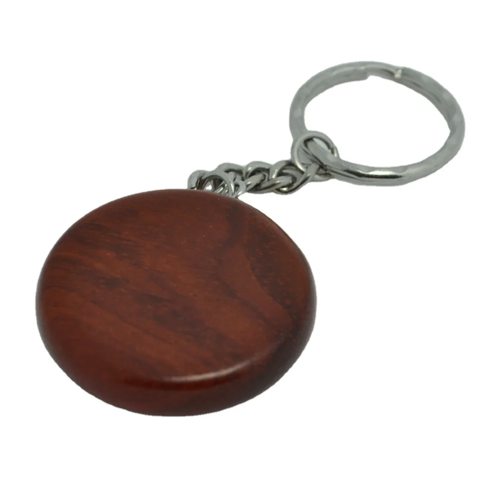 Novelty Real Wood Craft Keychain with Engraved Logo Promotional Keychains & Carabiners