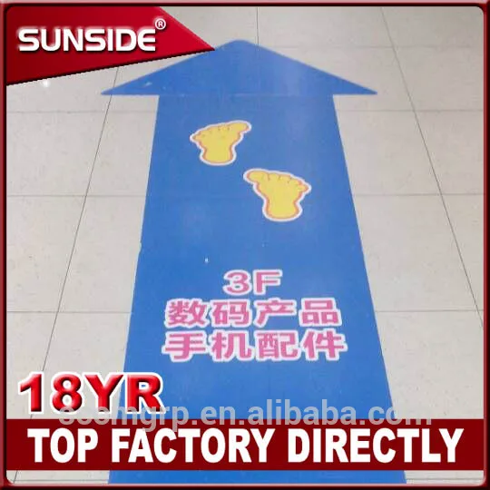 Custom Wholesale Durable Waterproof Instruction Warning Promotion Floor Sticker