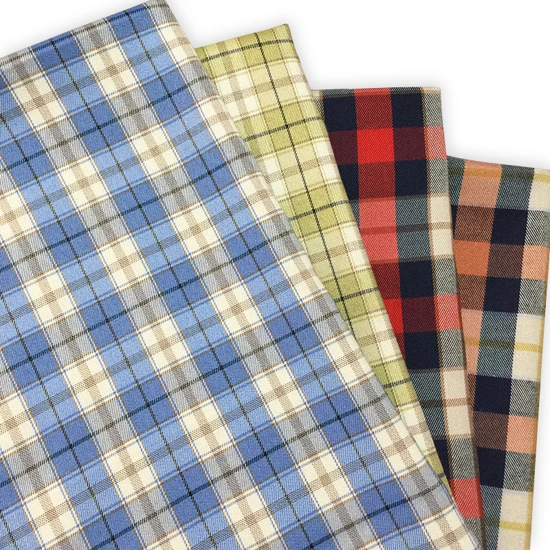 
Factory direct TR plaid school dress fashionable skirt fabric micro elastic pleated skirt fabric 