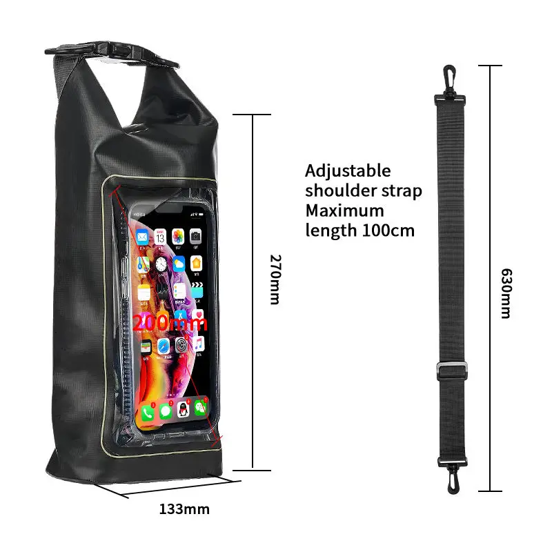 Outdoor Roll Top Waterproof Backpack Travel Floating Waterproof Dry Bag for Boating Swimming and camping Pack téléphone portable
