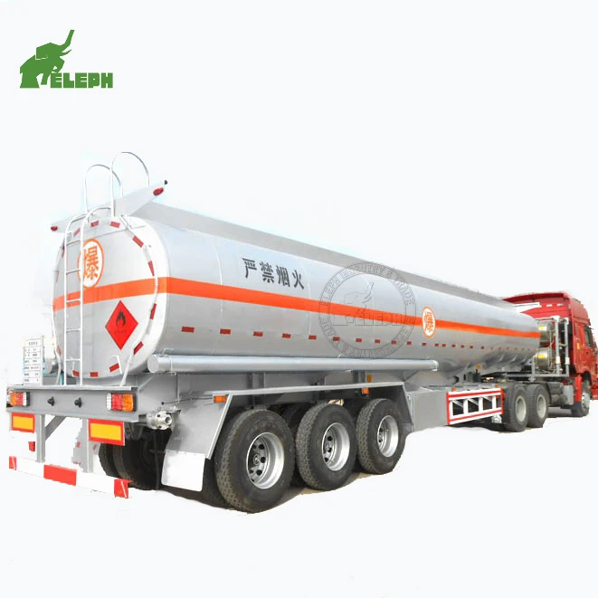 Factory Supply aluminum alloy stainless semi trailer steel material oil truck transport tanker semitrailer semi tank trailer