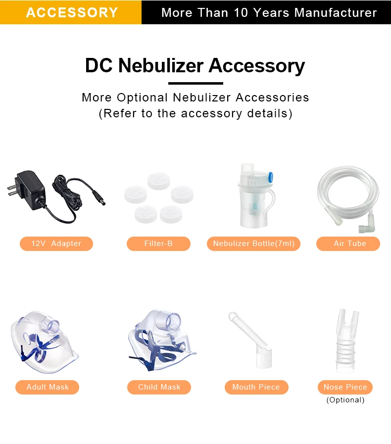 Oxygen Equipment Medical Babycare Handheld Small DC Compressor Atomizer Nebulizador Inhaler