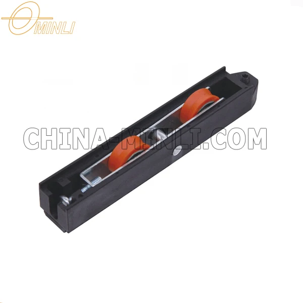 Window and Door Heavy Duty Metal Double Bearings Plastic Sliding Roller with Iron Bracket  (ML-DD005)