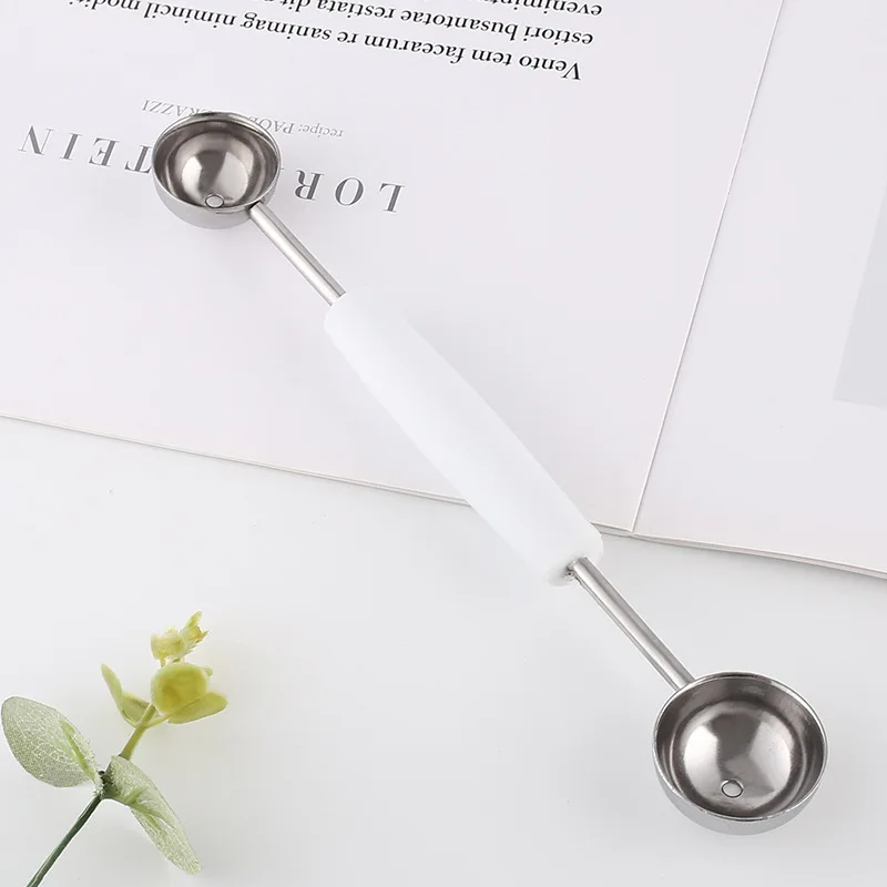 DIY Fruit Decorating Tools Stainless Steel Double Head Fruit Digger Melon Baller Scooper
