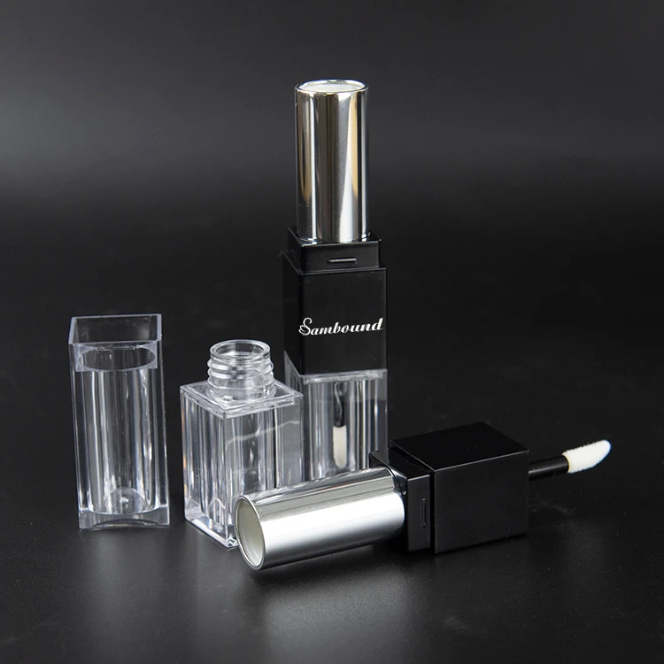 Custom 2 in 1 Dual end 5ml cosmetics lip gloss tint lipgloss tubes packaging bottles liquid lipstick containers wand tubes