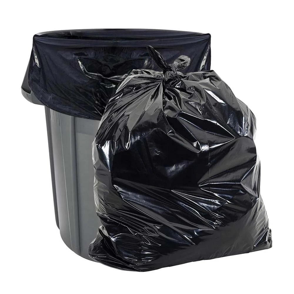 Meditech 3 Mil 38x58 Large heavy duty plastic black contractor big garbage bags for Trash