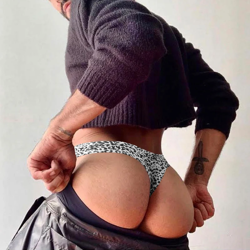 Print Mini Men Swim Briefs Sexy Thong Seamless Underwear Mesh Underwear Bikini Wholesale micro bikini swimwear men for man