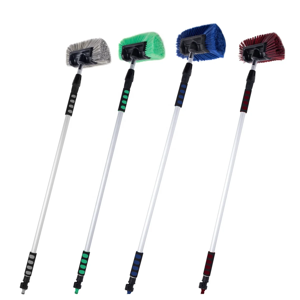 Selected Auto Extendable Long Water Through Brush Car Wash Telescopic Water Flow Through Brush Silicone Scraper Window Cleaning