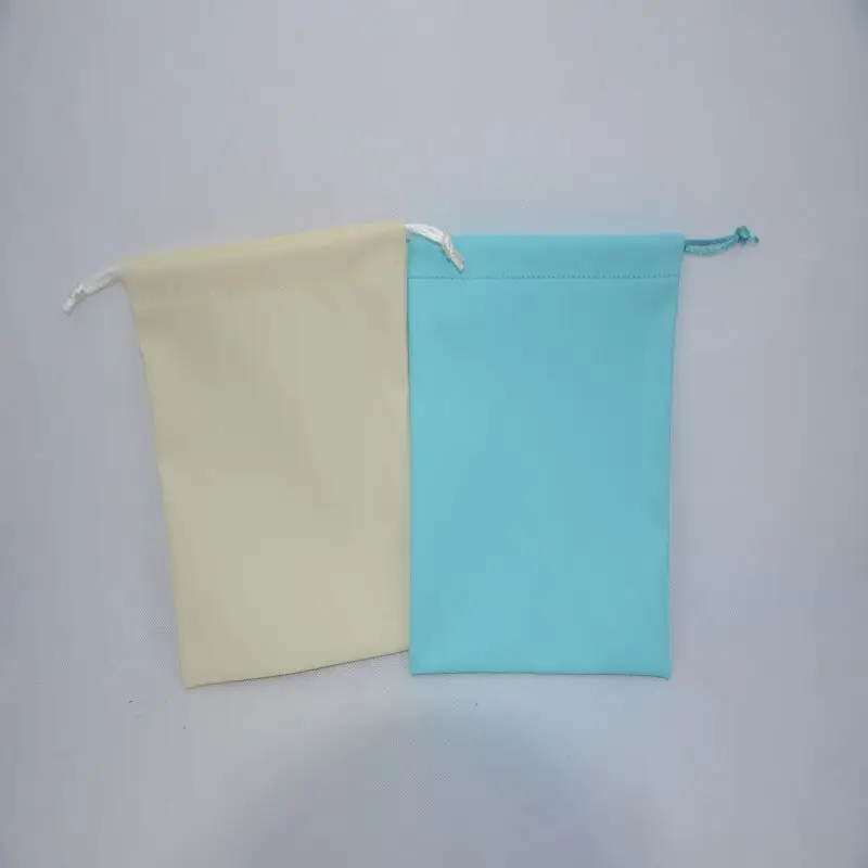 Wholesale custom logo printing silk satin cloth bag for hair bundles wig drawstring velvet pouch packaging jewelry