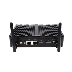 JIERUICC Cheapest Mini Computer with Dual Lan Dual Hdm-i Celero-n N3700 Micro Computer 6USB HTPC Win10 Pro Mini Desktop PC