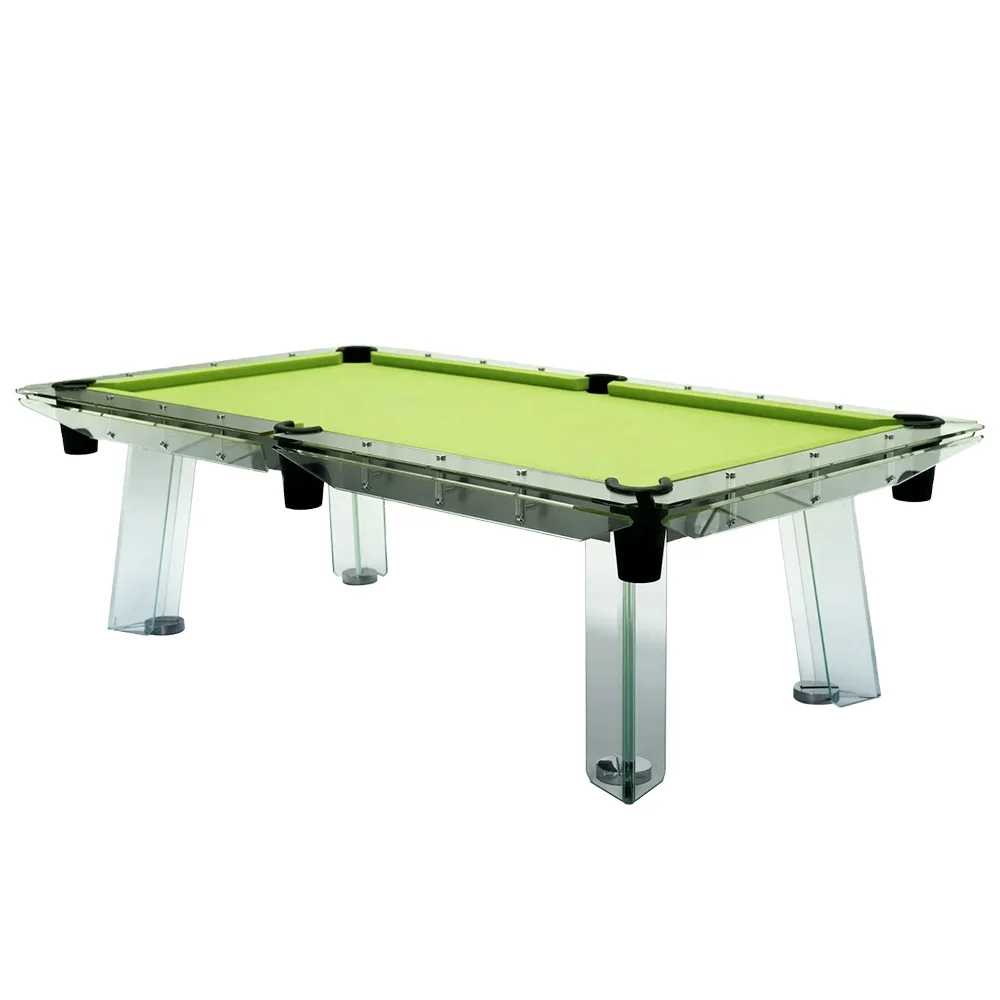 Manufacturer Direct Wholesale 8Ft/9Ft Green Cloth Glass Billiard Tables Bluestone Slabs Custom Indoor Snooker Family Club Games
