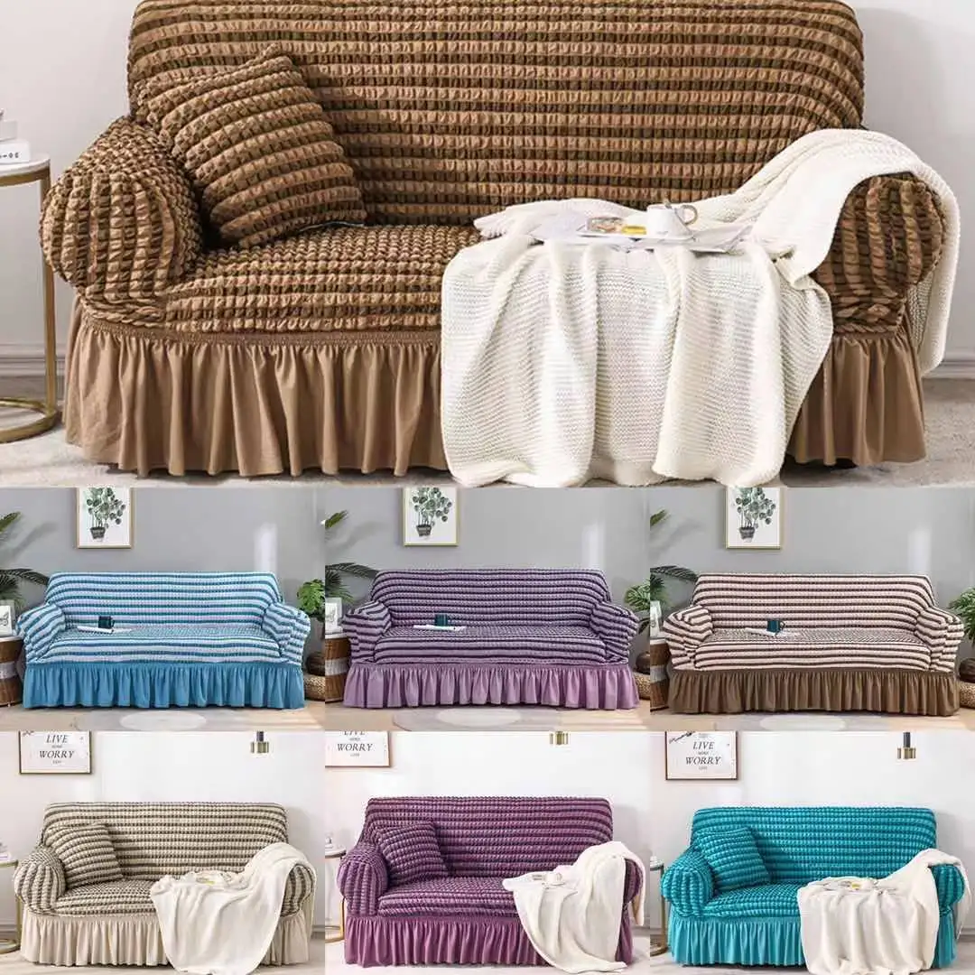 
 Легко устанавливаемый чехол для дивана, универсальный высокоэластичный прочный защитный чехол для мебели, чехол для дивана с юбкой, чехол для влюбленных  