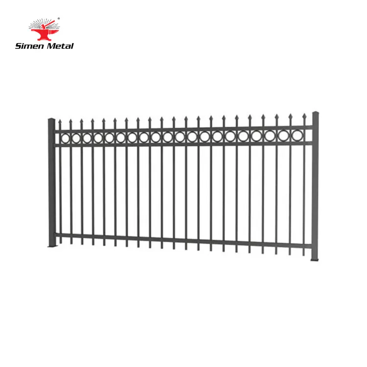 2024 Decorative wrought iron garden fence panels water proof metal fence easy assembled Top 200 sale in America