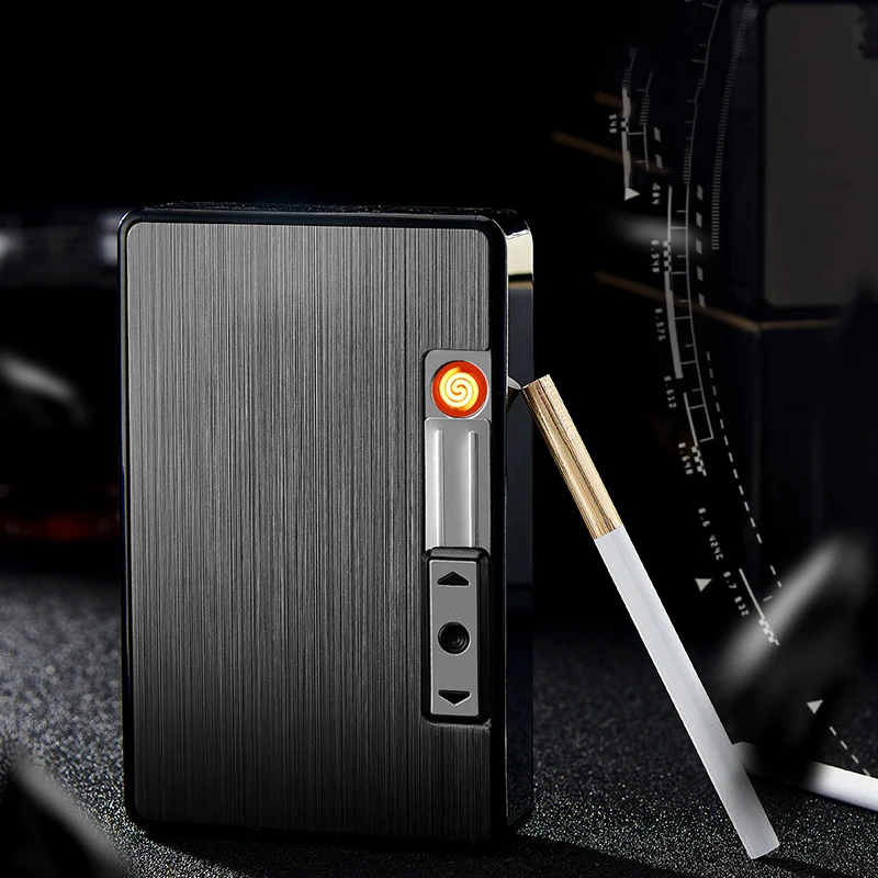 Hot sale cigarette case with lighter customized medium exclusive Integrated usb