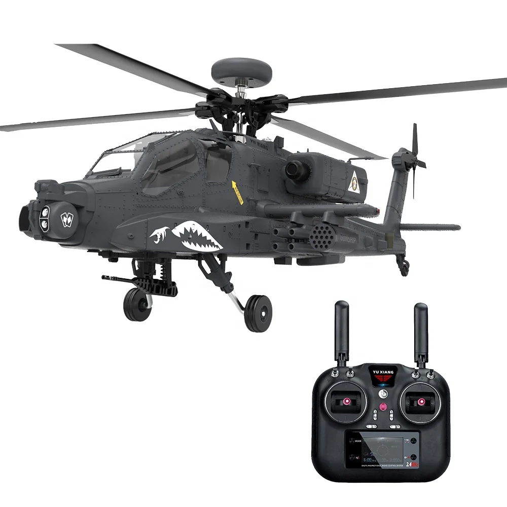 YU XIANG YXZNRC F11S AH64D Apache LiDAR Altitude 2.4Ghz Remote Control Helicopter RC Aircraft with GPS Gyro Brushless FPV Camera