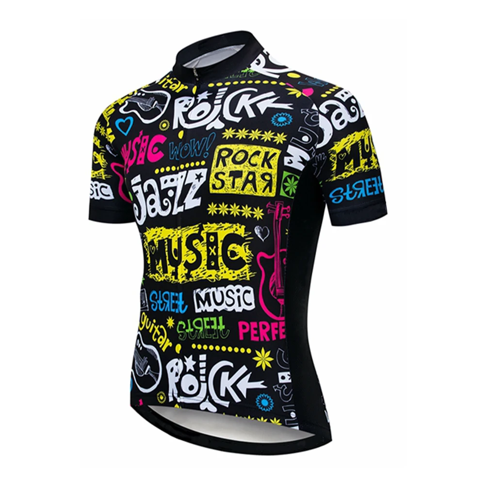Custom Graffiti Doodle Totem MTB Bicycle Shirt Team Bike Cycling Jersey Short Sleeve Quick Dry Cycling Jersey