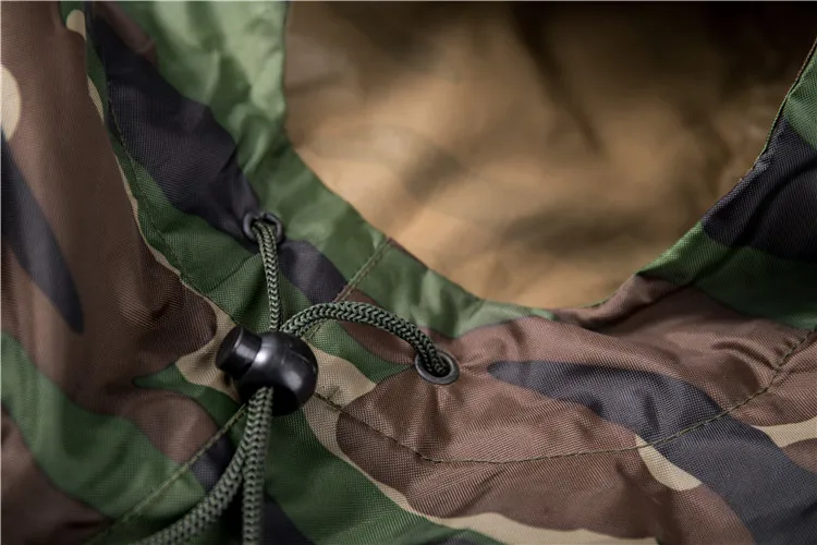 Military Waterproof Camouflage Plastic Raincoat Poncho Camo Army Adults Men RAINWEAR Rain Poncho for Adults Custom Logo Printing