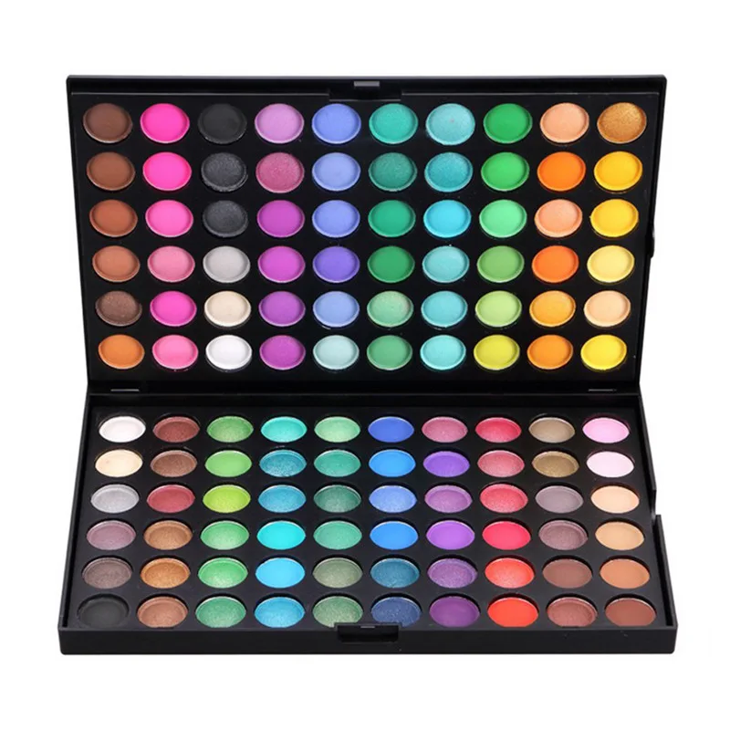 Private label vegan organic eyeshadow palette 120 colour makeup metallic shimmer glitter eyeshadow palette
