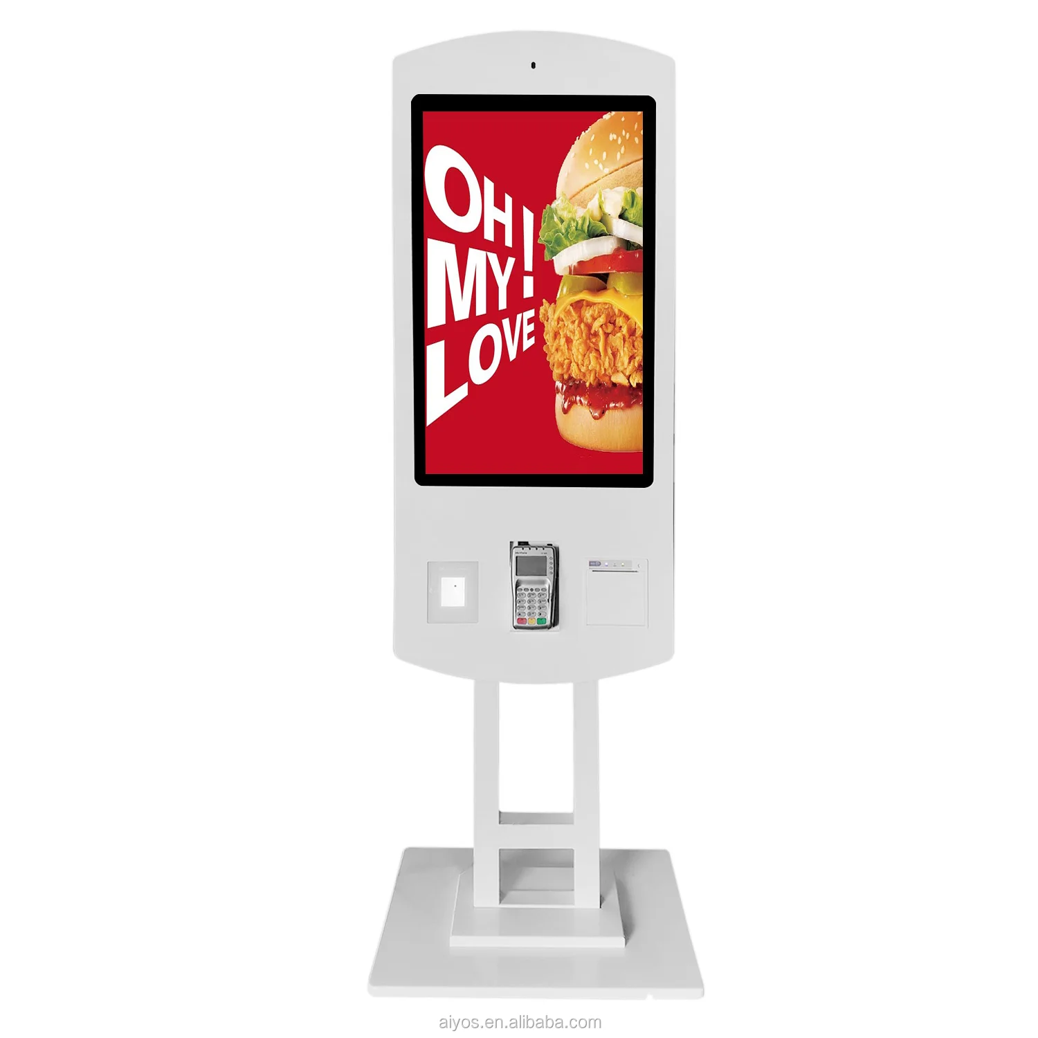 Floor Standing 32 Inch Double Side Payment Kiosk Android Touch Screen Fast Food Ordering Kiosk