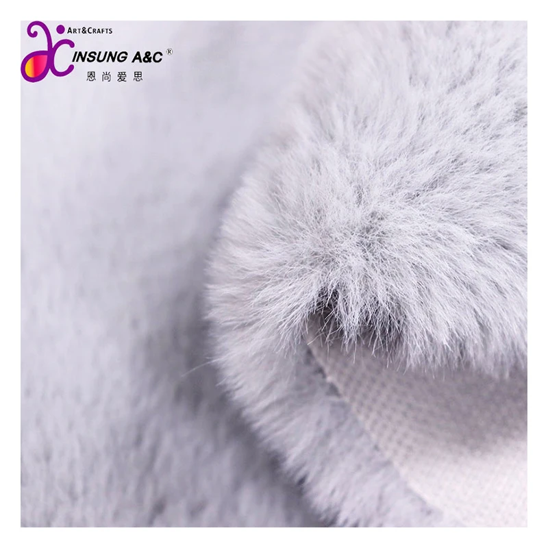 OEM & ODM Polyester Plush Fabric Long Pile Rabbit Fur Soft Comfortable Faux Animal Fur Textile fabric