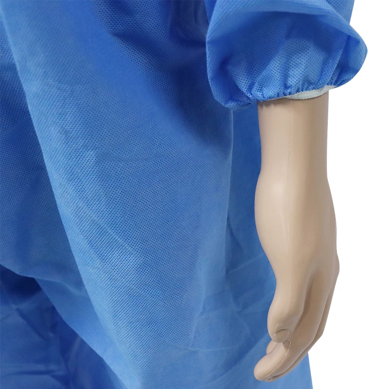 Blue Color Flame Retardant SMS Non-Woven Coverall