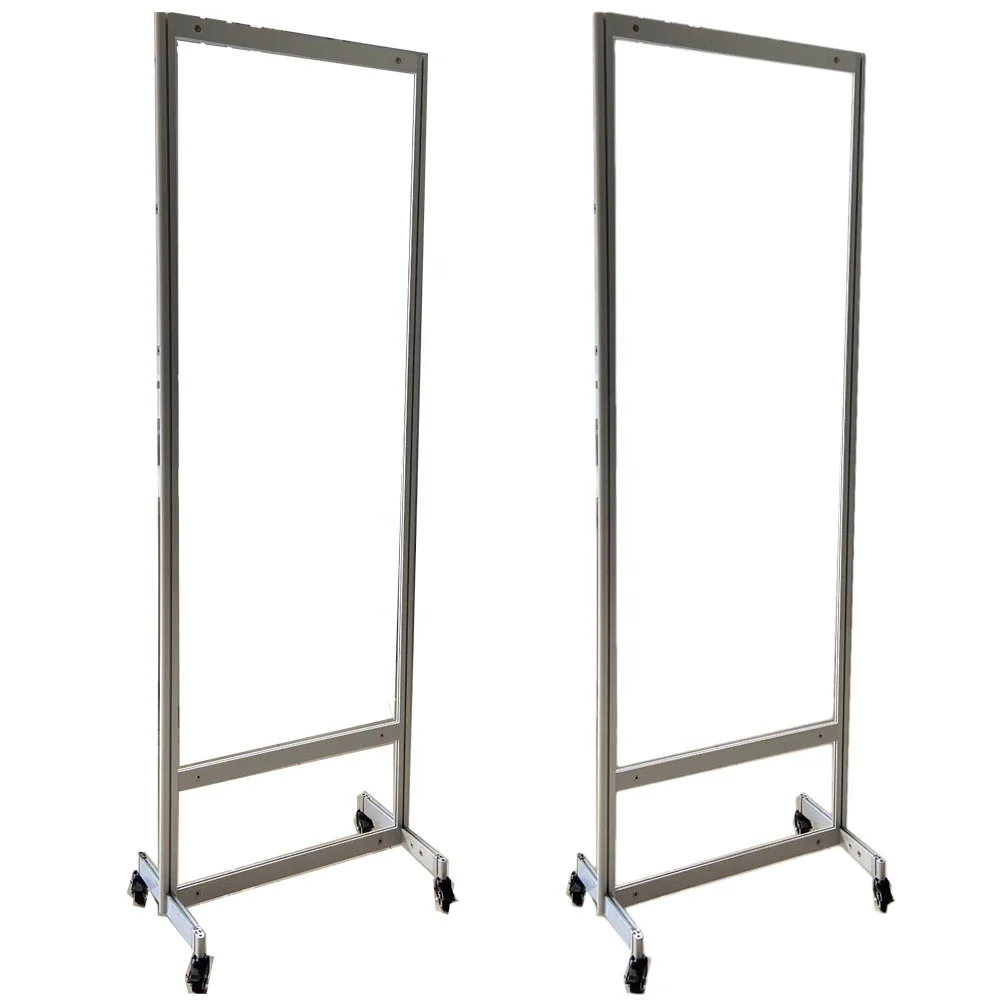 
Social Distance Device ScreenSneeze Guard Plastic Sheet Wall Tall on Wheels for Social Distancing 