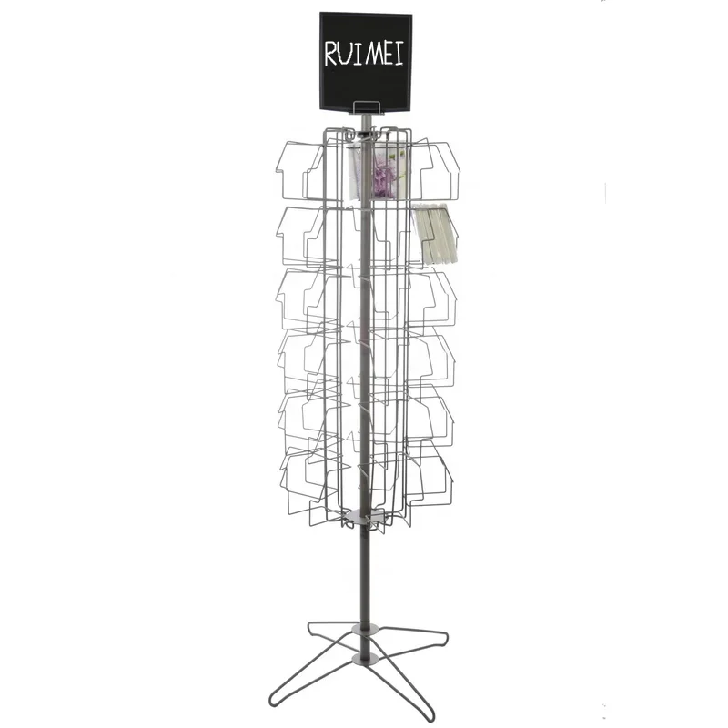 24 Pocket Metal Wire Napkin Display Rack Greeting Postcard Display Stands