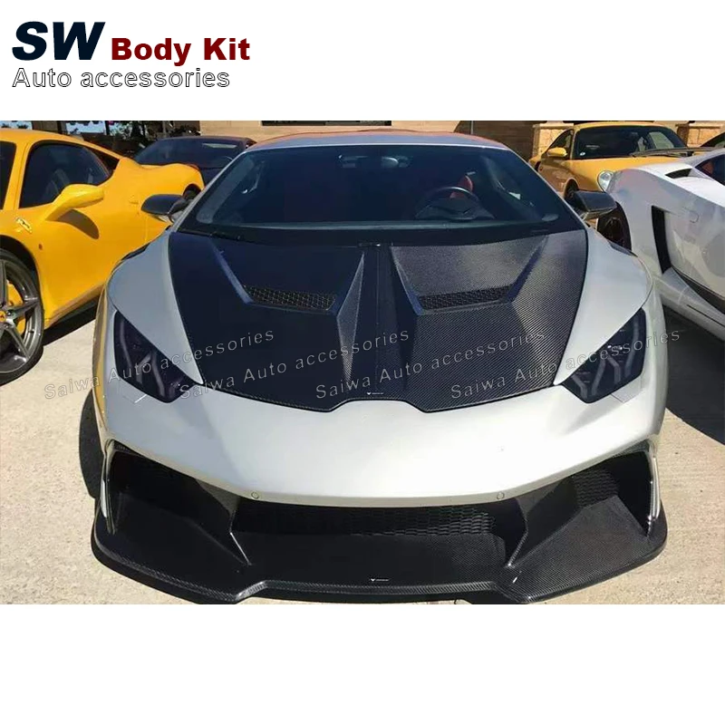 Двусторонняя V-образная крышка из углеродного волокна для Lamborghini LP580