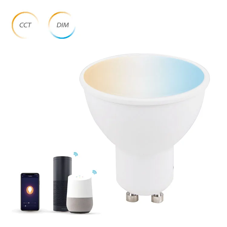 LED WIFI Light Smart Bulb GU10, Smart Phone Control 5W LED Spotlight Bulb GU10 Dimmable