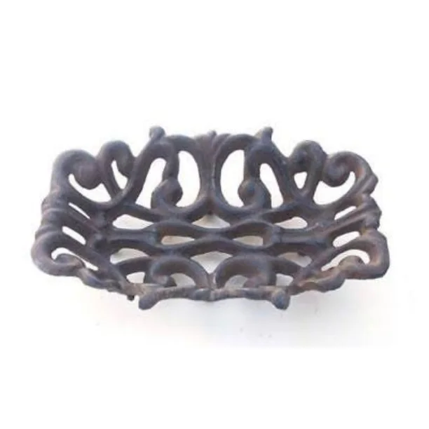 Personalized handmade elegant classic fancy vintage Cheap Vintage Design Cast Iron Soap dish For Bathroom