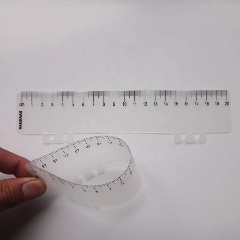 New products custom design and shaped clear pvc/pp flexible scale ruler
