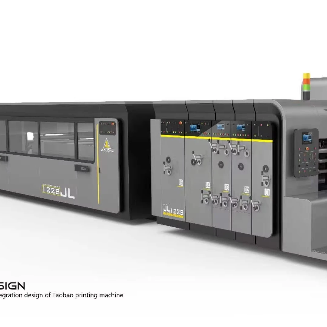 Full Automatic High Speed Corrugated Cardboard Carton Printer Slotter Die-Cutter and Folder Gluer in Line