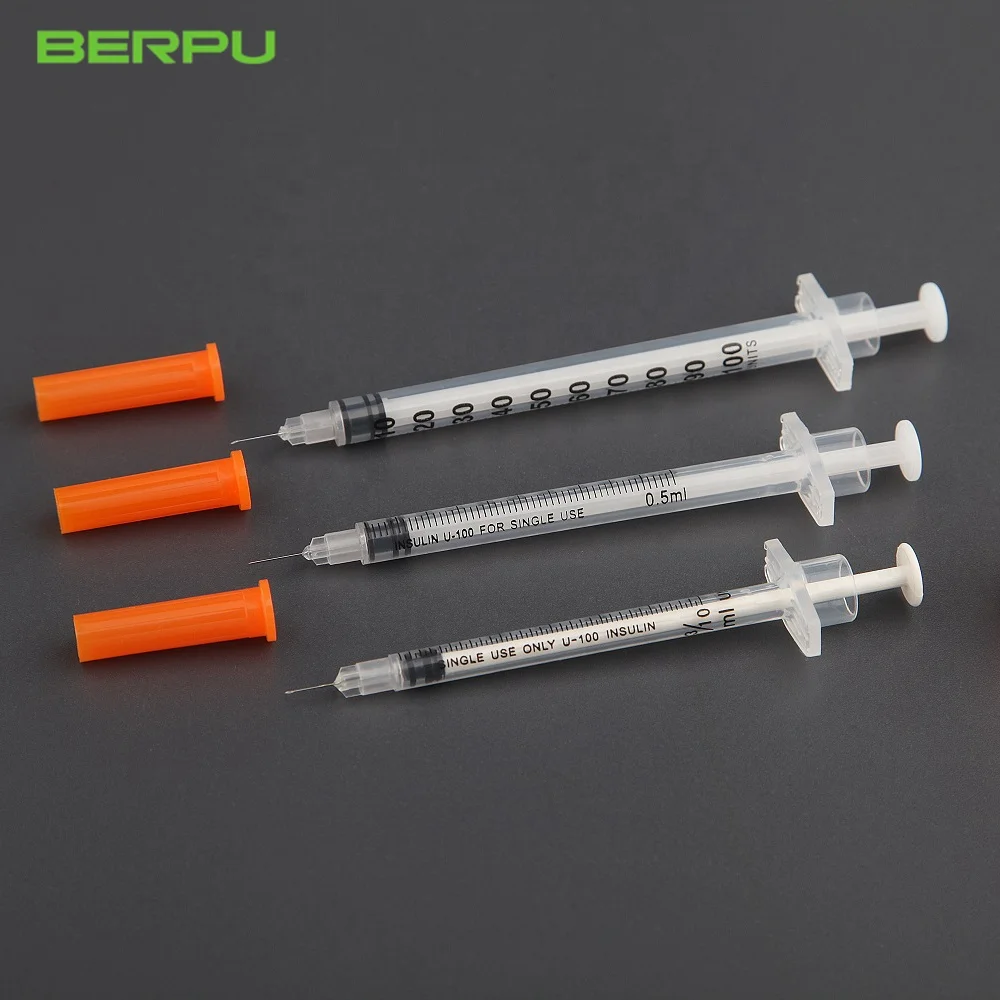 Hot Sale High Quality Sterile Disposable Insulin Syringe U-40 U-100 For Diabetic