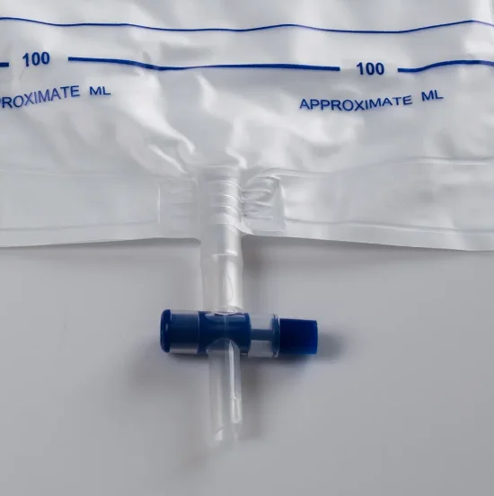 Urine Bag  with T-Tap 2000ml Pull Push Valve Disposable Economic Urine Bag Medical Collection Bag